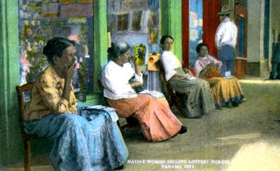 Mulheres que vendem bilhetes de loteria, Cidade do Panamá, Panamá, c1920s de Unbekannt