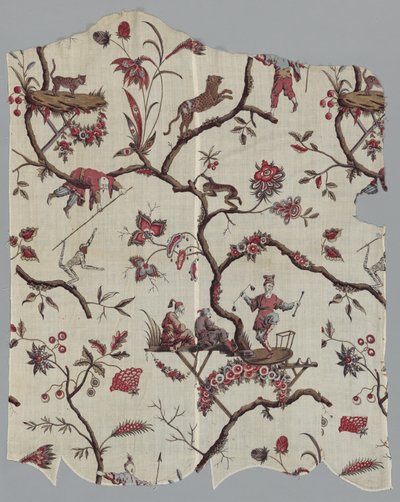 Fragmentos de têxteis impressos em xilogravura, c. 1785 de Unbekannt
