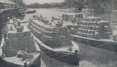 Barcas de lã no rio Murray, 1923. de Unbekannt