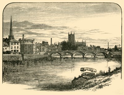 Worcester, da Ponte Ferroviária, 1898. de Unbekannt