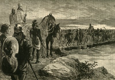 Xerxes Crossing The Hellespont, 1890. de Unbekannt