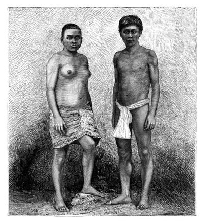 Jovens índios Talamancas, América Central, c1890 de Unbekannt