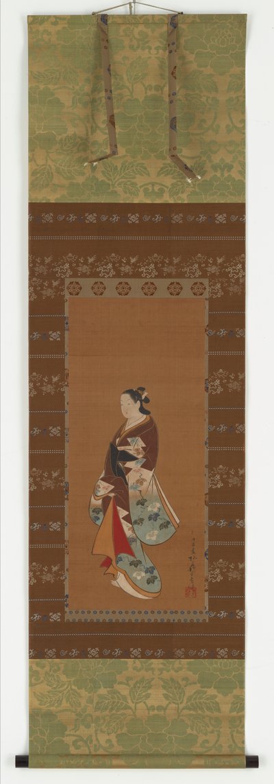 Yujo em pé, período Edo, século XVIII-XIX. de Unbekannt