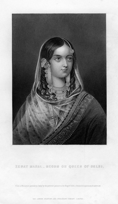 Zenat Mahal - Begum ou Rainha de Delhi, século XIX de Unbekannt