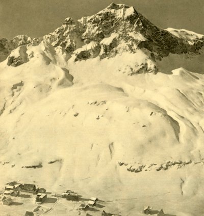 Zürs e o pico Hasenfluh, Vorarlberg, Áustria, c1935. de Unbekannt
