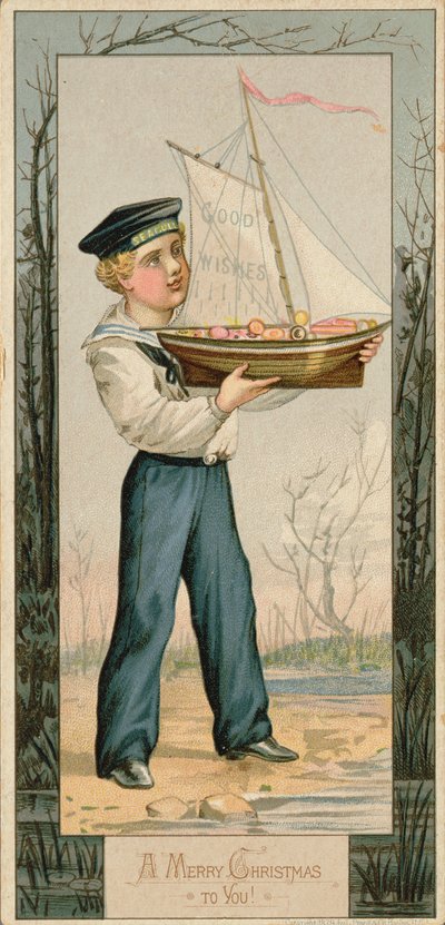 Um feliz Natal para você, cartão de Natal, 1879 de Unbekannt Unbekannt