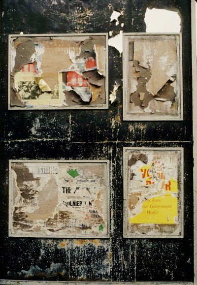 Placas de propaganda, Camden Town, 1967 (foto) de Unbekannt Unbekannt
