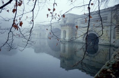 Ponte, sobre, a, lago, blenheim, palácio, oxfordshire, construído, c.1705-24, século de Unbekannt Unbekannt