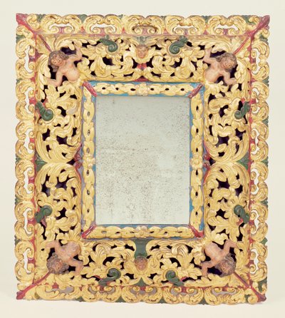 Charles II esculpido e pintado espelho de Unbekannt Unbekannt