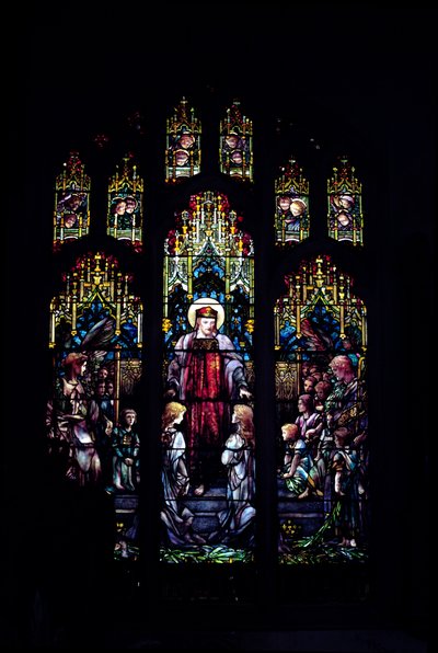 Cristo com criancinhas por Tiffany, 1902 (janela inteira) de Unbekannt Unbekannt