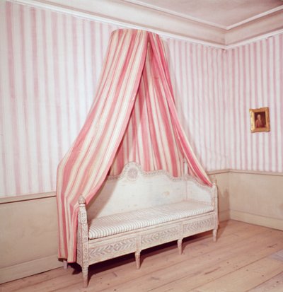 Cama dobrável na casa de Carl Linnaeus, Hammarby, Uppsala, Suécia foto de Unbekannt Unbekannt