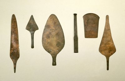 Implementos de cobre, Harappa, 2300-1750 aC de Unbekannt Unbekannt