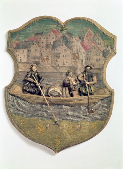 Símbolo de guilda bordado executado por Wolf Popp, Passau, c.1574-5 de Unbekannt Unbekannt