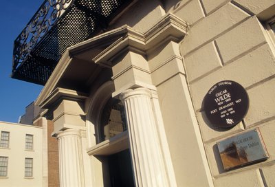 Entrada do Museu da Casa Oscar Wilde na Praça Merrion Número Um de Unbekannt Unbekannt