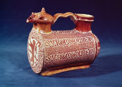 Jarro com decoração lustrosa, início do século XVI, usado para derramar água sobre as mãos durante e entre os cursos de Unbekannt Unbekannt