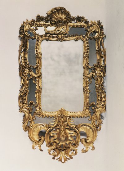 George II esculpido em espelho de giltwood, meados do século XVIII de Unbekannt Unbekannt