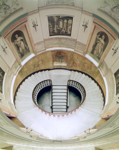 Casa casa, 20 Portman Square, vista da escadaria, construída c.1776 por Robert Adam 1728-92, Londres, Reino Unido fotografia de Unbekannt Unbekannt