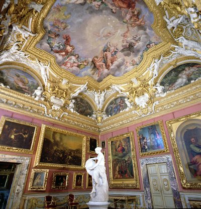 Interior, de, sala, di, Giove, (Jupiter, Room), com, pinturas, por, pietro da cortona, palácio pitti, florença, itália de Unbekannt Unbekannt