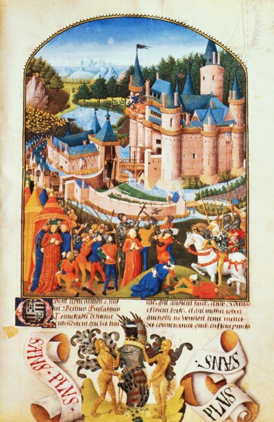 Ms 8266 f.281 Cerco do Castelo de Derval por Pierre La Baud de Unbekannt Unbekannt