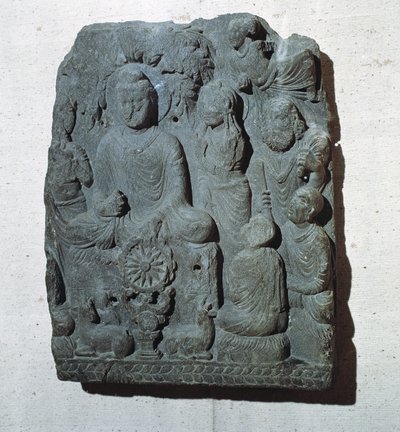 Alívio do "Buda do Futuro", ou Bodhisattva Maitreya, século II dC (pedra) de Unbekannt Unbekannt