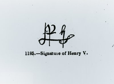Assinatura de Henry V (1387-1422) de Unbekannt Unbekannt