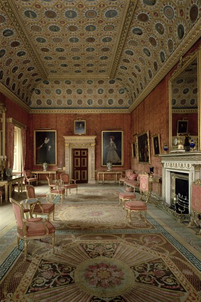 O Red Drawing Room, Syon House, Middlesex (ver também 24620) de Unbekannt Unbekannt