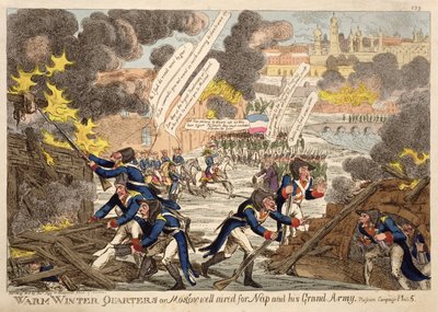 Warm Winter Quarters ou Moscou bem arejado para Napoleão e seu Grande Exército por Williams, de uma série intitulada Campanha da Rússia de maio de 1813 de Unbekannt Unbekannt