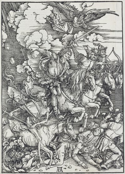 05. Albrecht Dürer, Apocalipse, III. Os Quatro Cavaleiros Apocalípticos, Galeria Nacional de Praga de Unbekannter Künstler