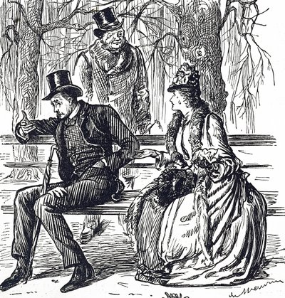 Um casal a praticar quiromancia. de Unbekannt