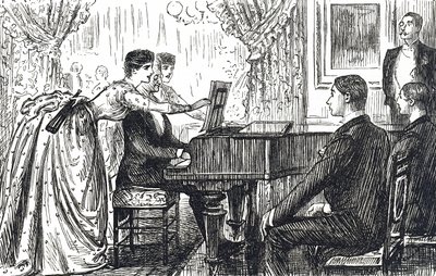 Uma noite musical em casa. de Unbekannter Künstler
