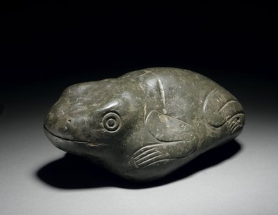 Um raro sapo de pedra asteca, c.1200-1521 de Unbekannt