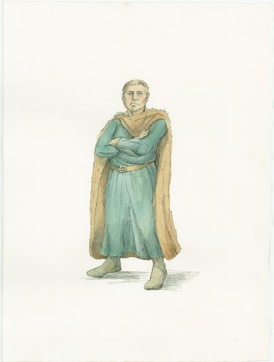 Uma ilustração de reconstrução mostrando o Duque Guilherme da Normandia cerca de 1066 de Unbekannter Künstler