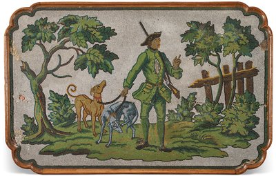 Uma parte superior de uma mesa ocasional de carvalho e missanga alemã, c. 1740 de Unbekannter Künstler