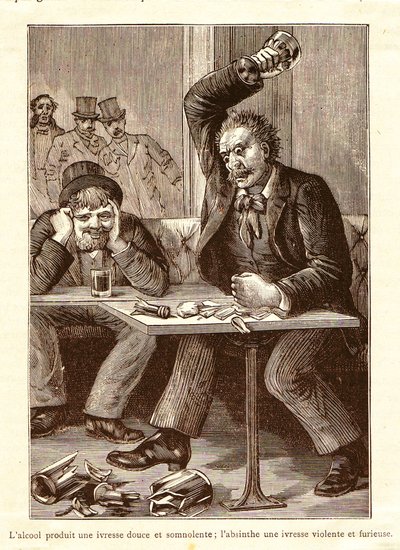 Absinto versus Álcool, c 1900 de Unbekannt