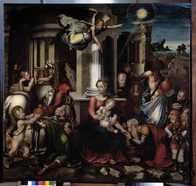 Adoração dos Magos. Pintura por Pierre Malet Óleo sobre tela Catedral Saint Sauveur Aix en provence de Unbekannter Künstler