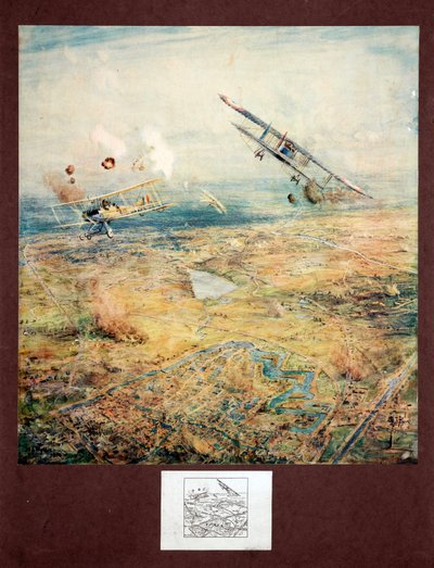 Batalha aérea sobre Ypres, Bélgica de Unbekannt