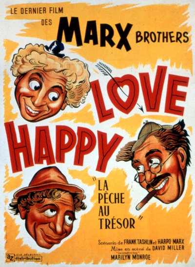 Cartaz do filme Treasure Hunt, LOVE HAPPY, de DAVIDMILLER com os Irmãos Marx 1949 de Unbekannt