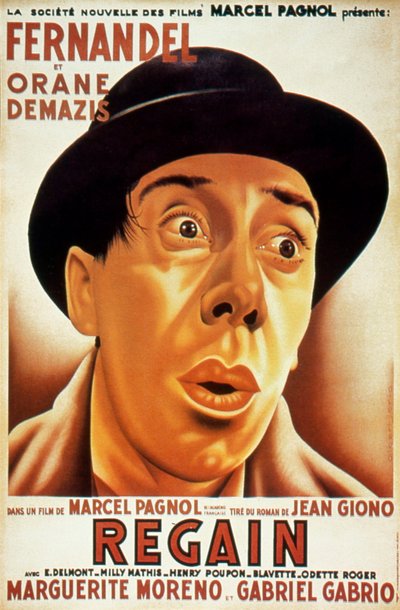 Cartaz do filme Récolte de MarcelPagnol com Fernandel 1937 (depois de Jean Giono) de Unbekannt