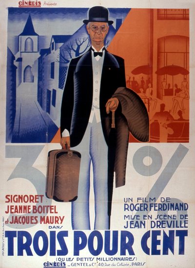 Cartaz do filme Three Percent de Jean-Dreville 1933is France de Unbekannt