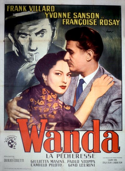 Cartaz do filme Wanda la pecheresse de DuilioColetti com Frank Villard Yvonne Sanson e Françoise Rosay 1952 de Unbekannt