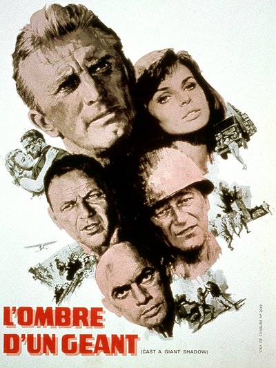Affiche du film casting a gigante Shadow de MelvillesHavelson avec Kirk Douglas Yul Brynner Frank Sinatra John Wayne et Senta Berger 1966 de Unbekannt