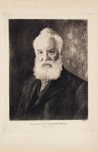 Alexander Graham Bell, inventor e pioneiro do telefone, nascido na Escócia de Unbekannt