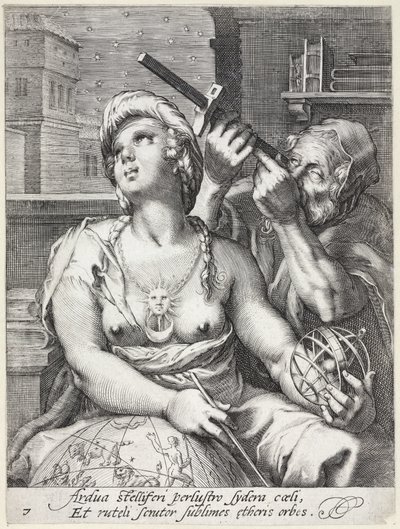 Gravura alegórica de Astronomia de Unbekannt