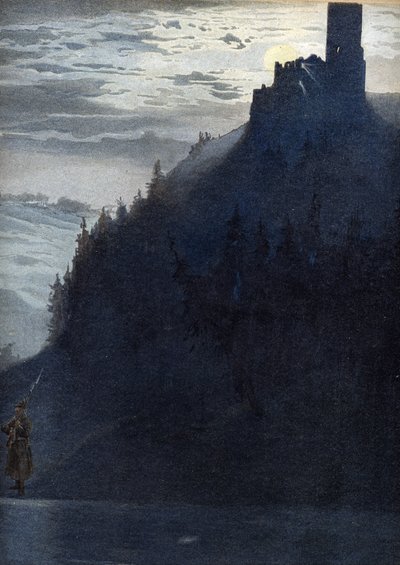 Alegoria de "Deutschlandlied", por volta de 1900 (Ilustração) de Unbekannter Künstler