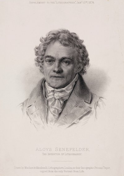 Alois Senefelder, inventor alemão da litografia, c1810 de Unbekannt