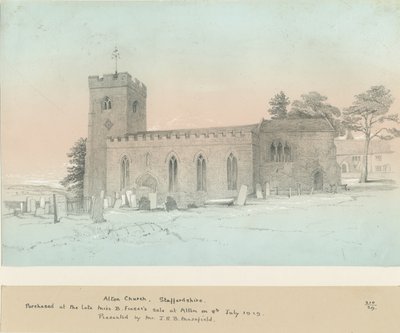 Igreja de Alton: desenho a lápis, sd [ Séc. 19] de Unbekannt