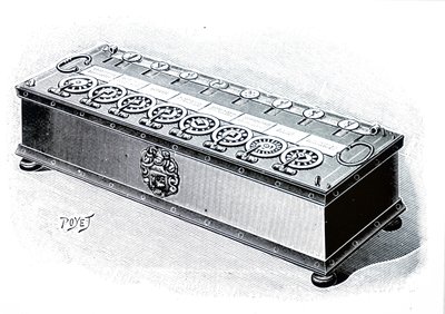 Uma máquina de adicionar desenhada por Blaise Pascal. de Unbekannt