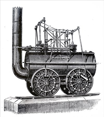 Um motor Locomotive I construído por George Stephenson de Unbekannt