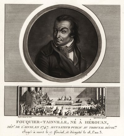 Antoine Quentin Fouquier-Tainville, Procurador Público, Tribunal Revolucionário, guilhotinado em 1795 de Unbekannt