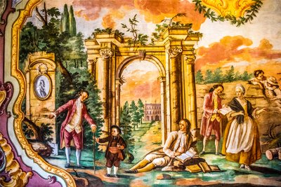 Sala Arcadia com frescos de Domenico Carella, Palazzo Ducale, Martina Franca, Apúlia, Apúlia, Itália, Europa (foto) de Unbekannter Künstler